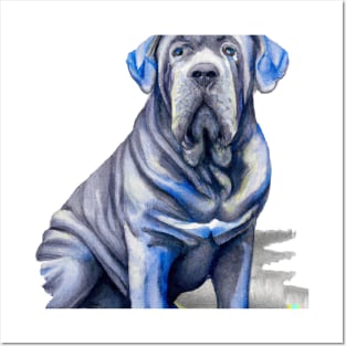 Neapolitan Mastiff Watercolor - Dog Lovers Posters and Art